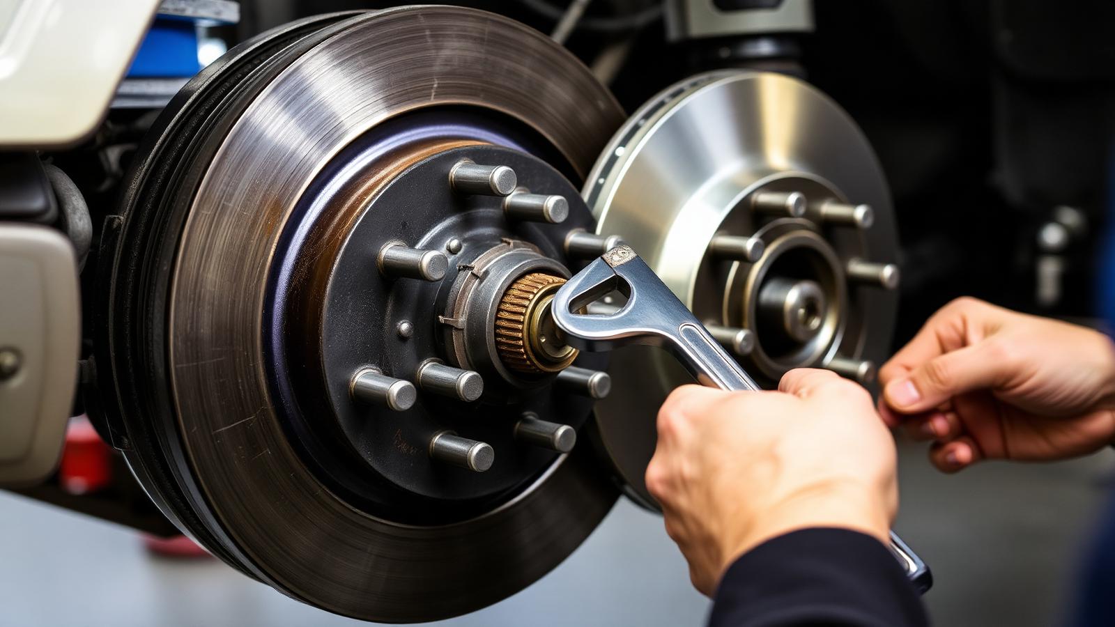 Brake rotor and hub service
